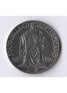 1942 - 2 Lire Vaticano Pip XII Giustizia seduta Fdc